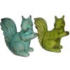 Standing squirrels made of ceramic, green, 1 pc, 24.5 cm