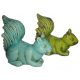 Ceramic lying squirrels, green, 1 pc, 24 cm
