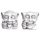 Stone face - ceramic garden ornament, 20 cm, 2 types, 1 pc