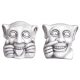 Stone face - ceramic garden ornament, 20 cm, 2 types, 1 pc