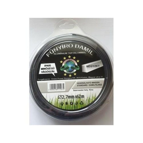 plastic cutting line alu 1lb square 2.7mm 62 meters