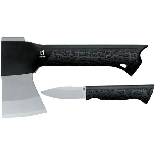 GERBER GATOR COMBO axe with a knife that can be locked in the handle