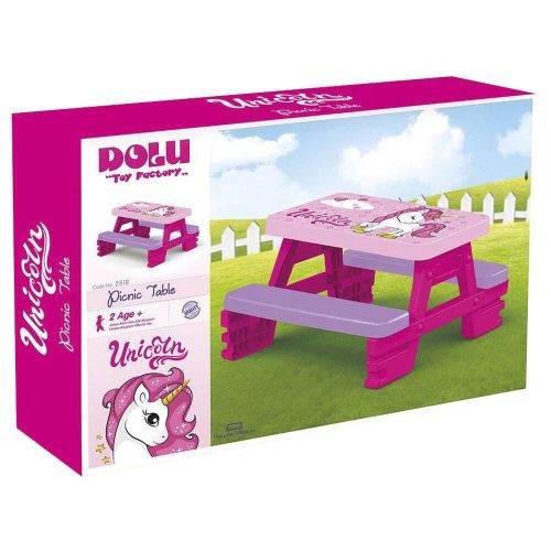 Unicorn picnic table with bench - 71 x 77 x 43 cm