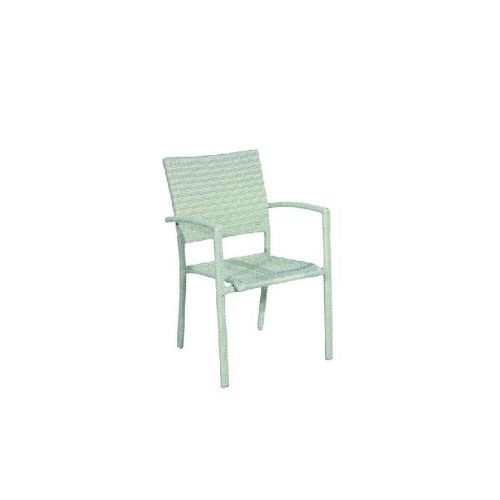 Aluminium classic chair white stackable