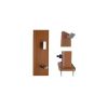 Solar shower aluminum, with foot wash basin, wood pattern, 28L