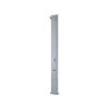 Solar shower aluminum, with foot wash basin silver 28L