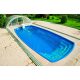 Orion coral glass composite pool 7.5 x 3.5 x 1.5 meters in Atlantic Blue color in standard design