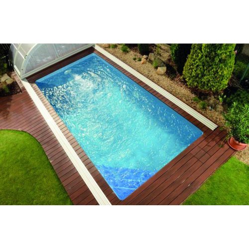 Pegas coral glass composite pool 6.1 x 3.1 x 1.4 meters in Atlantic Blue color in standard design