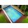 Pegas coral glass composite pool 6.1 x 3.1 x 1.4 meters in Grey Rock color in standard design