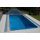 Gemini coral glass composite pool 8.2 x 3.5 x 1.5 meters in Tropical blue color standard design