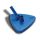 Triangular vacuum head for pool cleaning