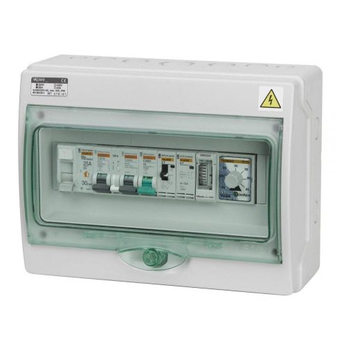 Filter control switch box for counterflow