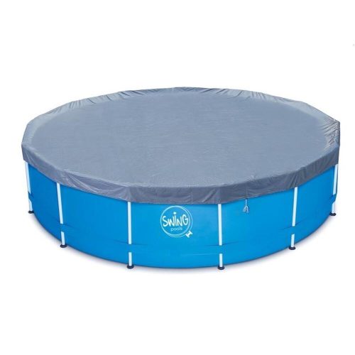 Swing 4.88 meter metal frame circular pool cover