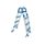 Azuro 3-step lacquered safety ladder recommended for pools up to 0.9 meters deep