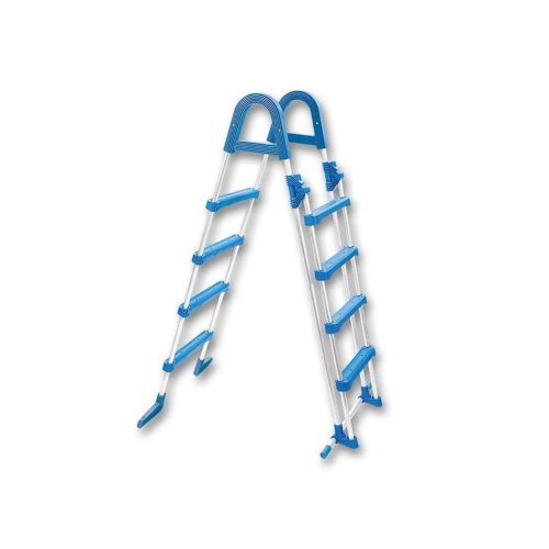 Azuro 4-step lacquered safety ladder recommended for pools up to 1.20 meters deep