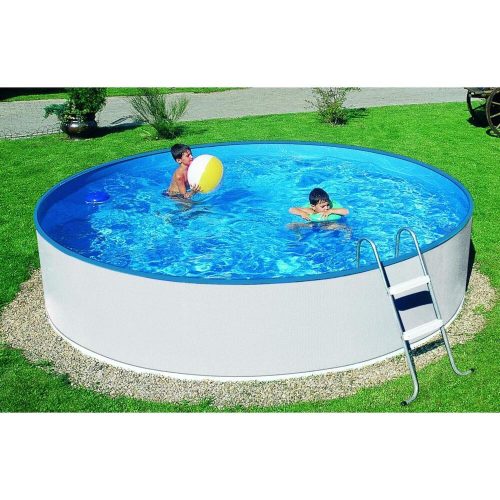 Azuro 2.4*0.9 m pool with ladder, lagoon blue interior, without filter, skimmer-ready