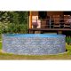 Azuro Stone 3.6 m diameter 0.9 m deep pool with Lagoon blue liner, skimmer installation