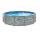 Swing Stone 3.66 m diameter 91 cm deep pool with Lagoon blue liner, skimmer design
