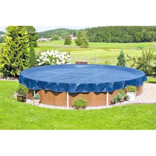Strong weatherproof premium quality liner for 6.4 m round pool in blue/black