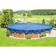 Eros Weatherproof Premium Winter Cover for 9.1 x 4.6 Meter Oval Pools, Blue/Black