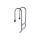 Slim 2-step built-in stainless steel ladder for 0.9 m deep in-ground pools