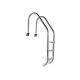 Standard 3-step built-in stainless steel ladder for 1.1-1.2 m deep in-ground pools, with plastic steps
