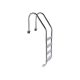 Standard 4-step built-in stainless steel ladder for 1.3-1.5 m deep in-ground pools, with plastic steps