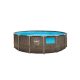 Swing Elite wicker-effect metal frame pool with window, 4.57 x 1.22 m