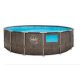 Swing Elite wicker-effect double Rattan metal frame window pool 4.88 x 1.22 meters