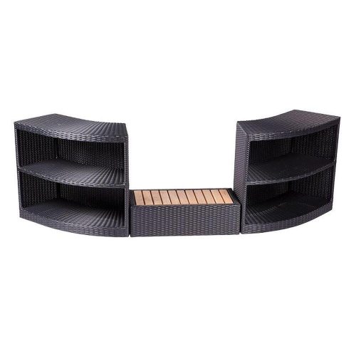 Rattan steps for jacuzzi pools