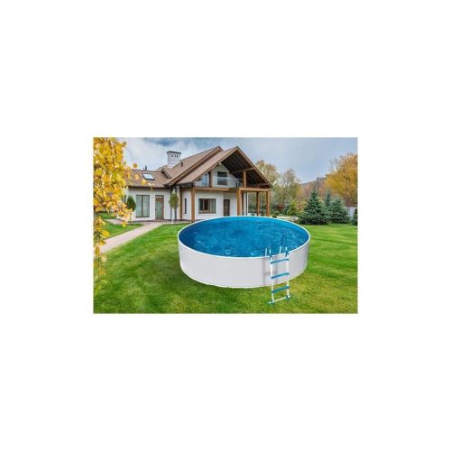 Azuro 3.6 x 1.2 m, white 0.4 mm steel sheet, Lagoon blue 0.4 mm foil with skimmer and air outlet cutout without accessories