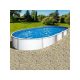 Azuro 5.50 x 3.70 x 1.2 m, white 0.4 mm steel sheet, Lagoon blue 0.4 mm foil with skimmer and air outlet cutout, without accessories