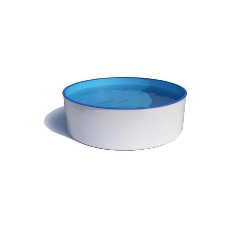 Ibiza round pool, diameter 4.20 meters, depth 1.20 m - gray, wall thickness 0.75 mm, pre-cutouts for skimmer and