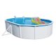 Metal frame pool set Nuovo de luxe oval 730 x 366 x 120 cm