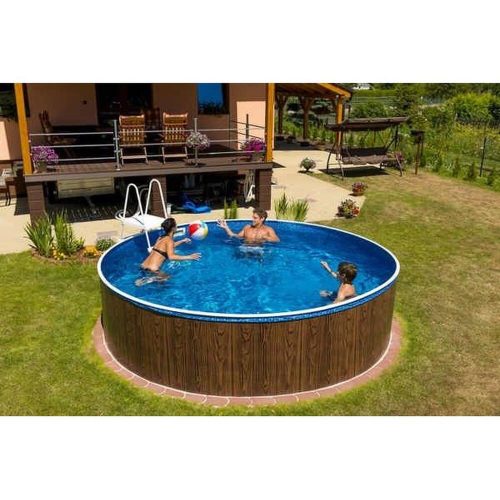 Azuro De Luxe wood-covered 3.6*1.2 m pool without liner, with skimmer