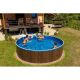 Azuro De Luxe wood-covered 3.6*1.2 m pool without liner, with skimmer