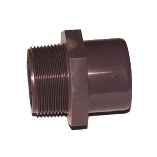 PVC extension connector, PN 10, sleeve DA 50 x 2" external thread AG PN 10, DA 50 x 2"