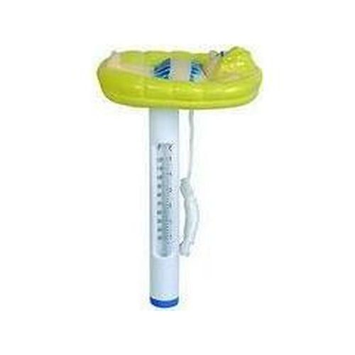 Thermometer rubber boat with a girl's rope