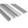 Grey foil tin 4cm - 1m