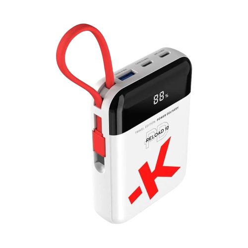 SKROSS RELOAD10 Travel / travel ready 10,000 mAh POWERBANK+ USB-C cable, charged