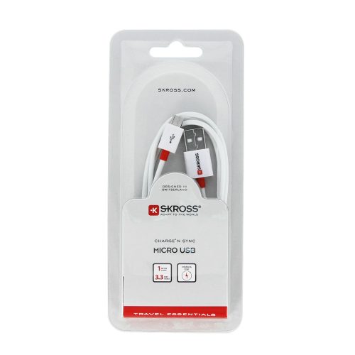 SKROSS USB cable, charger, sync, travel (microUSB) 1m