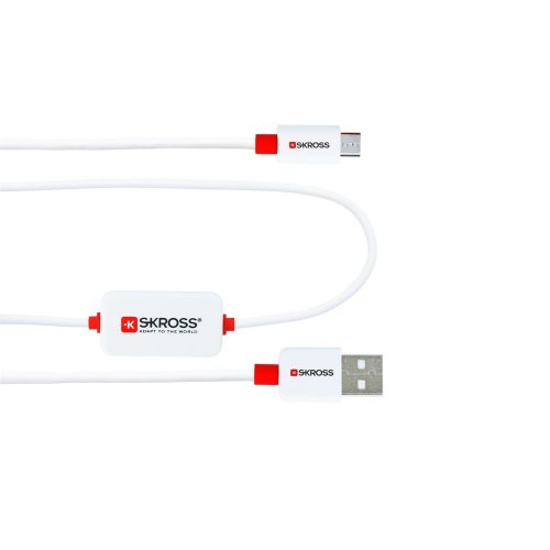 SKROSS USB cable, charger, sync, alarm (microUSB)