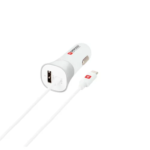 SKROSS USB charger, car, cigarette lighter (microUSB, USB-A)