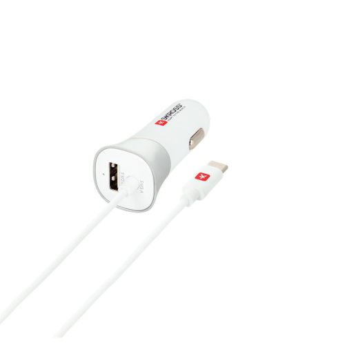 SKROSS USB charger, car, cigarette lighter (USB-C, USB-A)