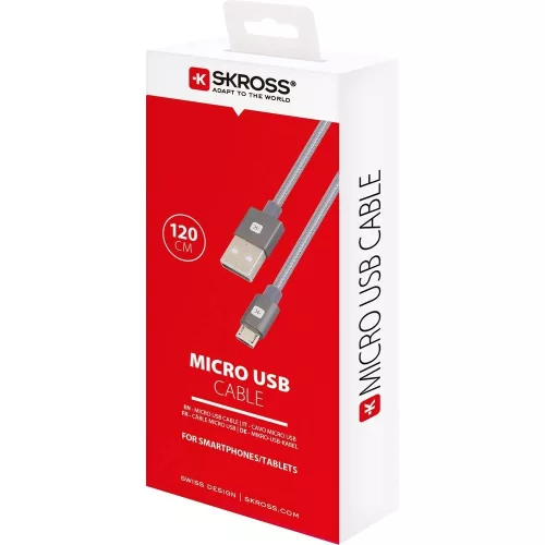 SKROSS Steel Line USB cable, charger, sync (microUSB) 1.2m