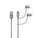 SKROSS Steel Line USB cable, charger, sync (microUSB, USB-C, lightning) 1.2m