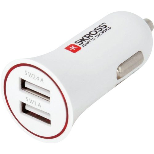 SKROSS USB charger, car, cigarette lighter (2x USB-A, 1A/2.4A)