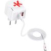 SKROSS USB fast charger (USB-C,USB-A) 45W, PD, + 1.6m USB-C cable, GaN
