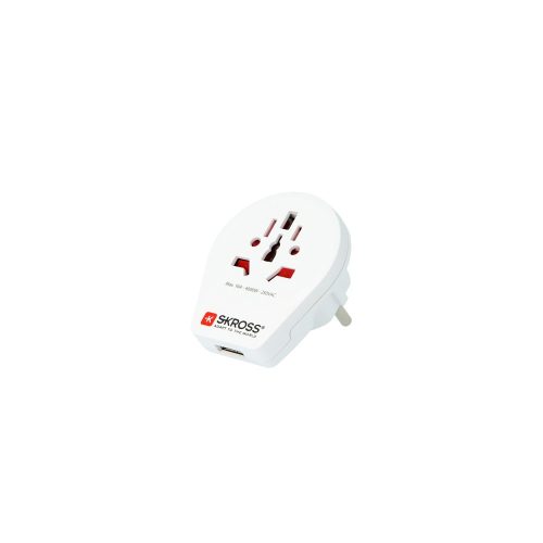 SKROSS 1.500266 World to Europe USB - plug converter for travelers to Europe + USB