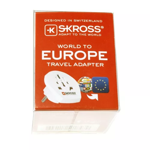 SKROSS 1.500211-2 World to Europe - plug converter for travelers to Europe (boxed)